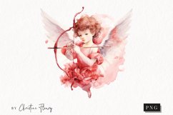 Watercolor Cupid PNG | Valentine&#039;s Day Clipart Product Image 1