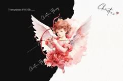 Watercolor Cupid PNG | Valentine's Day Clipart Product Image 2