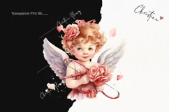 Watercolor Cupid PNG | Valentine's Day Clipart Product Image 2