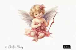 Watercolor Cupid PNG | Valentine's Day Clipart Product Image 1
