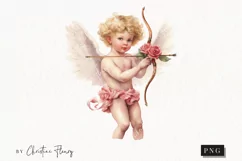 Watercolor Cupid PNG | Valentine's Day Clipart Product Image 1