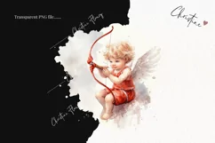 Watercolor Cupid PNG | Valentine's Day Clipart Product Image 2