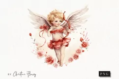 Watercolor Cupid PNG | Valentine's Day Clipart Product Image 1