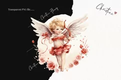 Watercolor Cupid PNG | Valentine's Day Clipart Product Image 2
