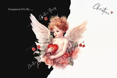 Watercolor Cupid PNG | Valentine's Day Clipart Product Image 2