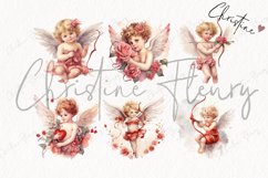 Watercolor Valentine Cupids Clipart | Valentine PNG Product Image 4