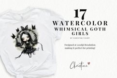 Whimsical Goth Girls Clipart | Gothic PNG Product Image 2