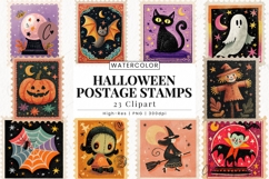 Halloween Stamp Clipart Bundle Product Image 1