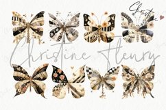 Patchwork Butterflies Clipart | Vintage PNG Product Image 5