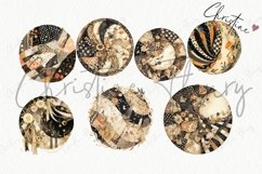 Patchwork Vintage Round Background | Vintage PNG Product Image 4