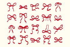 Hand Drawn Ribbon Bow Bundle Set Pack Product Image 1