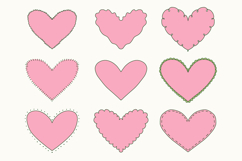 Hand Drawn Cute Decorative Heart Shape Bundle Set Product Image 1