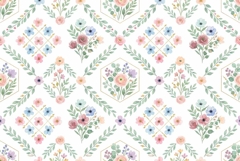 Fresh modern watercolor floral pattern Product Image 1