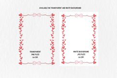15 Watercolor Heart Border Frames Set Product Image 3