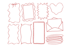 Doodle Frame SVG Clipart Set Hand Drawn Borders Product Image 1