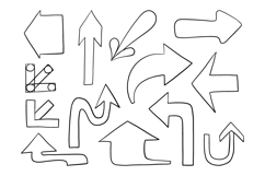 Arrow Doodle Set Hand Drawn SVG Pack Product Image 1