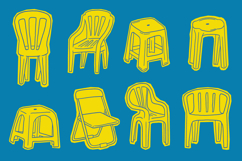 Hand Drawn Chair Furniture Doodle Vector Bundle Set Product Image 1