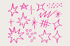 Sparkle Star SVG Clipart Set Y2K Doodle Elements Product Image 1