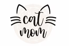Cat svg, cat mom svg, cat silhouette svg, cat lover svg Product Image 1