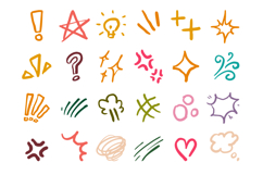 Hand Drawn Doodle Symbols Set Hand Drawn Pack SVG Product Image 1