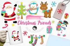 Christmas Friends graphics and illustrations - Free Design of The Week Product Image 1