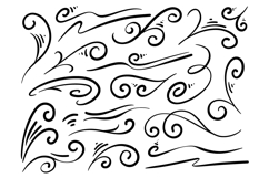 Hand Drawn Swirl Flourish Decorative SVG Bundle Set Product Image 1