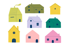 Scandinavian House Clipart SVG Set Product Image 1