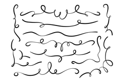 Flourish Divider SVG Clipart Elegant Line Set Product Image 1