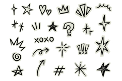 Hand Drawn Doodle Symbols Icon SVG Bundle Set Product Image 1