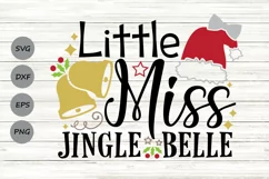 Little Miss Jingle Belle Svg, Christmas Svg, Jingle Bell Svg Product Image 1