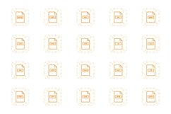 Set Of File Formats Icons Product Image 1