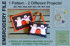Ghostly Friends Mug Rug or Doorknob Hanger Machine Embroid Product Image 1