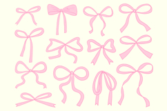 Hand Drawn Cute Ribbon Bow SVG Bundle Set Pack Product Image 1