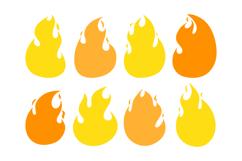 Flame Icon SVG Bundle Fire Clipart for Logo &amp; Sticker Product Image 1