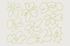 Hand Drawn Abstract Floral Doodle Outline Bundle Set Product Image 1