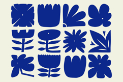 Hand Drawn Bold Abstract Flower Shapes Clipart Set Product Image 1