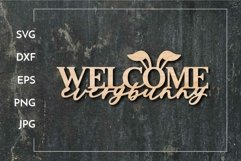 Welcome everybunny SVG - Paper cut - Laser cut Product Image 1