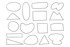 Hand Drawn Basic Geometric Shape Doodle Bundle Set Product Image 1