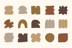 Neutral Abstract Shapes SVG Bundle Organic Modern Set Product Image 1