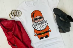 Gnome Santa Claus, Cool Biker Gnome, sublimation PNG Product Image 2