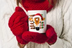 Christmas Sublimation Design with cow. PNG t-shirt print Product Image 2