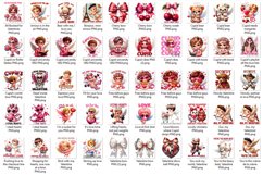 Cute Valentine&#039;s day Sublimation BUNDLE PNG. Product Image 2