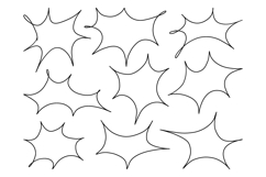 Hand Drawn Comic Burst Shape Vector Set Label Art Product Image 1