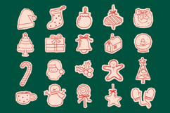 Hand Drawn Christmas Doodle Sticker Set SVG Pack Product Image 1