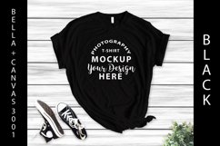 Bella Canvas 3001 UNISEX T-shirt mock-up, color BLACK Product Image 1