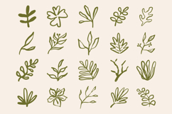 Leaf Doodle SVG Bundle Hand Drawn Botanical Clipart Product Image 1