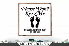 Please Don't Kiss Me Baby Funny SVG Design Product Image 1