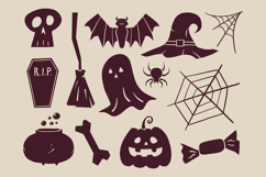 Hand Drawn Halloween Spooky Icon Vector Bundle Set Product Image 1