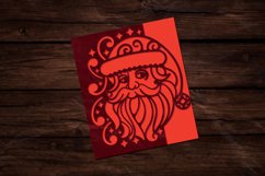 Papercut Christmas Santa Card Cover, Invitation, Spirals Product Image 3