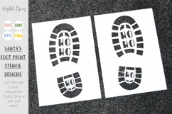 Santa foot print stencils. SVG / EPS / DXF / PNG Files Product Image 2